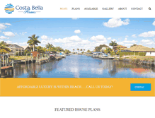 Tablet Screenshot of costabellahomes.com